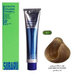 رنگ مو سوبارو شماره 8.7 رنگ بلوند نسکافه ای روشن حجم 120میلی لیتر