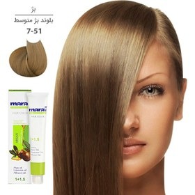رنگ مو مارال سری طلایی شماره 7.5 رنگ بلوند طلایی متوسط