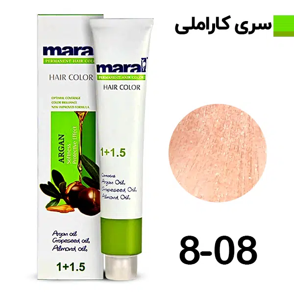 رنگ مو مارال شماره 8.08 رنگ کاراملی